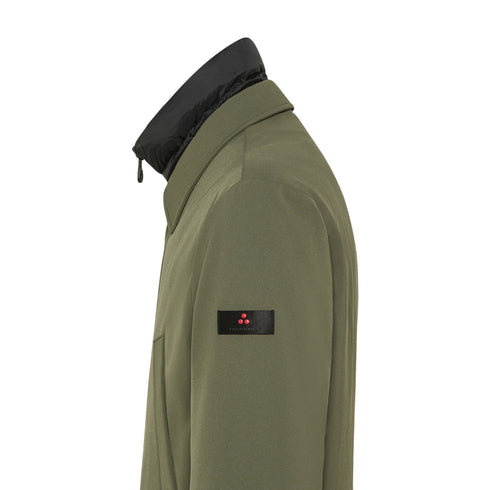 Trench Uomo Loch, in tessuto stretch con collo a camicia e collo in piedi